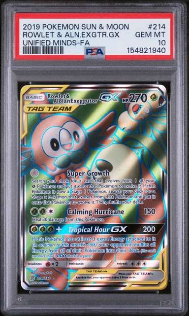 Rowlet & Alolan Exeggutor GX