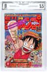 Weekly Shonen Jump #34 Shueisha, 8/1997 Cover, Art & Story: Oda Eiichiro Art & Story: Watsuki Nobuhiro & Araki Hirohiko Amateur Conservation Includes: Cover Cleaned. Conserved Amateur White 1st Canon Appearance Of Monkey D. Luffy & Shanks [one Piece]. One Piece Serial Begins.