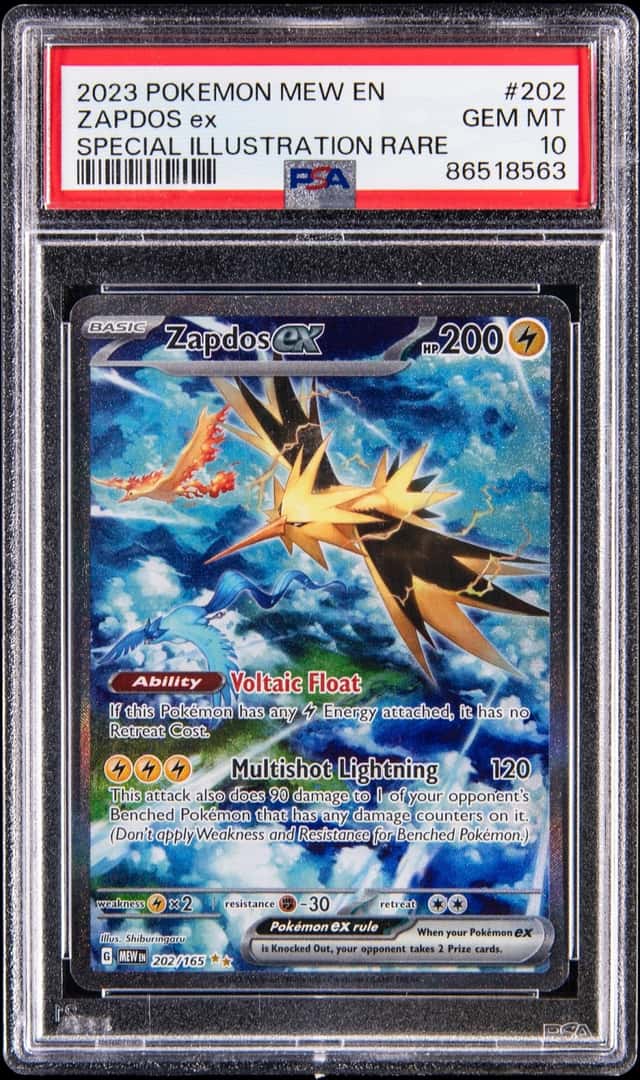 2023 Pokemon Scarlet & Violet 151 Special Illustration Rare #202 Zapdos ex - PSA GEM MT 10