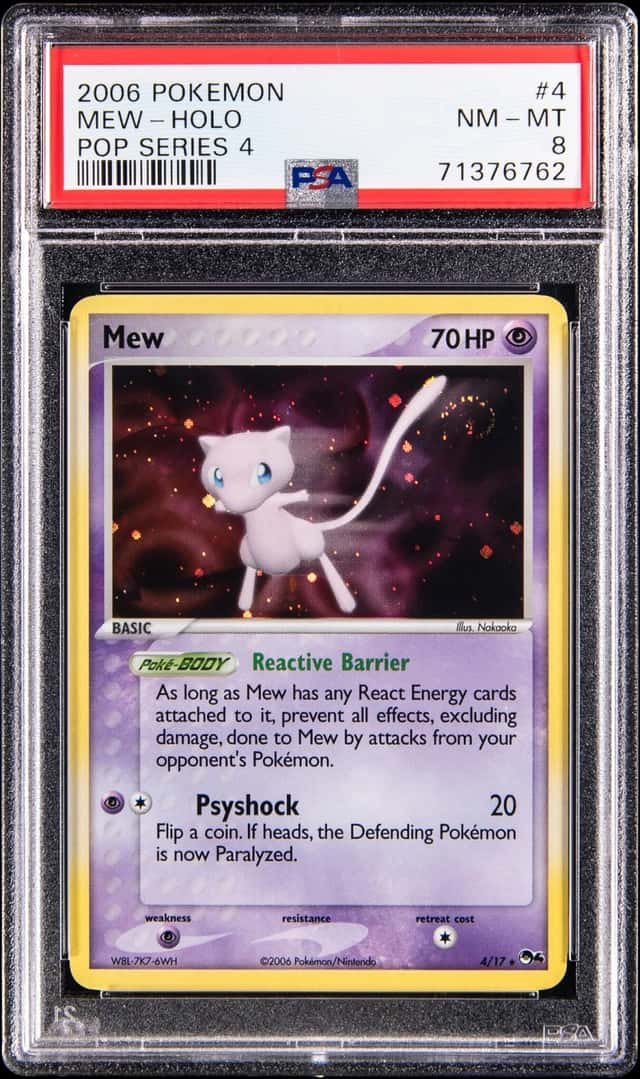 2006 Pokemon EX Pop Series 4 Holo #4 Mew - PSA NM-MT 8