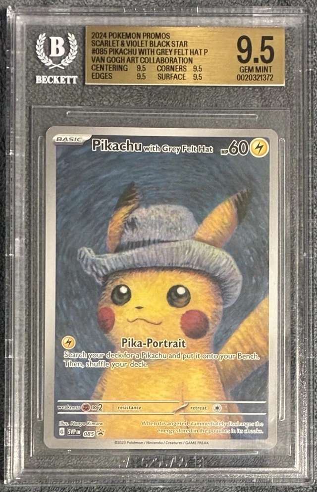 Pikachu With Grey Felt Hat P