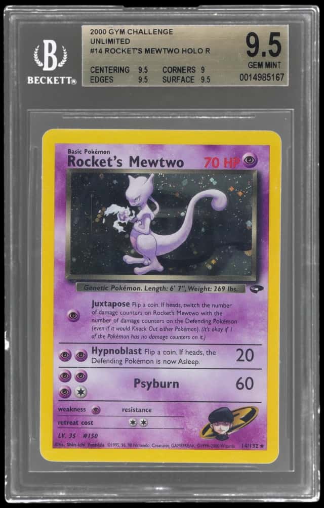 2000 Pokemon Gym Challenge Holo Rocket's Mewtwo #14