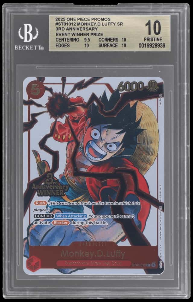 2025 One Piece Promo 3rd Anniversary Tournament 3 Brothers Pack Winner Monkey D. Luffy #ST01012