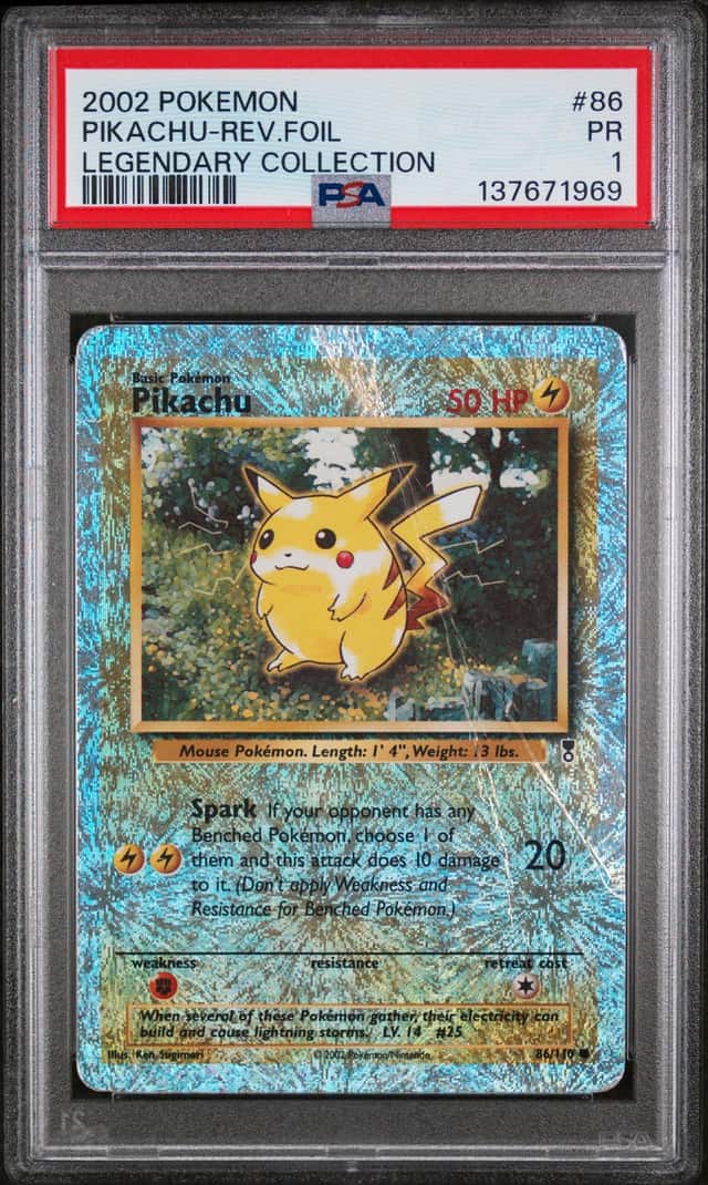 2002 Pokemon Legendary Collection Reverse Holo Pikachu #86