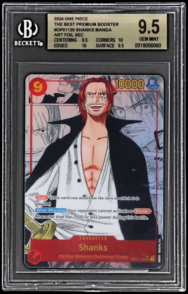 2024 One Piece the Best Premium Booster Manga Alternate Art Shanks #OP01120