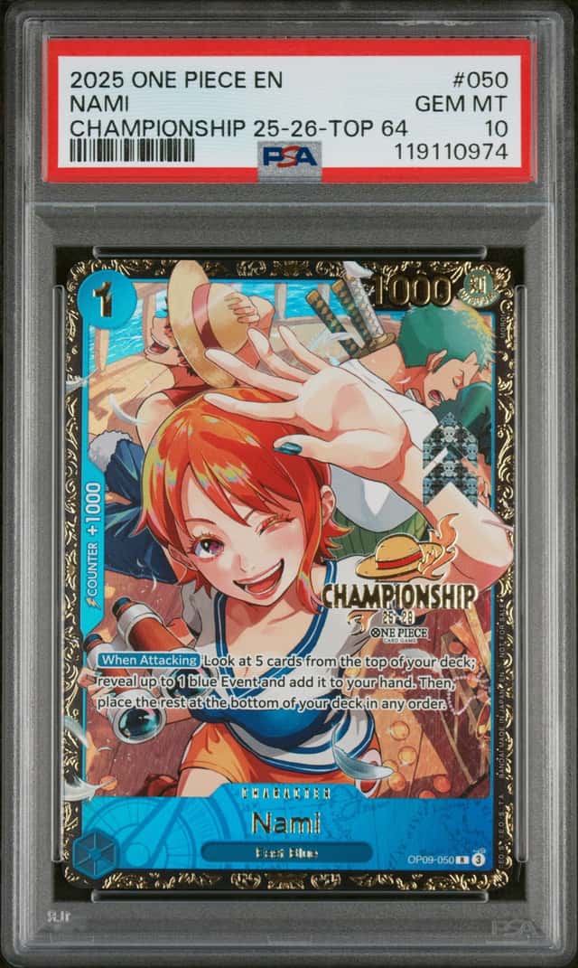2025 One Piece Promo '25-26 Championship Offline Regionals Top 64 Prize Nami #OP09-050