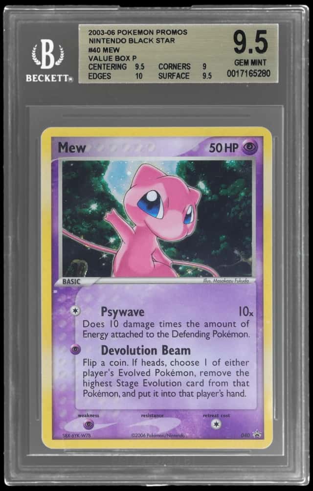 2006 Pokemon Black Star Promo Value Box Cosmos Holo Mew #40