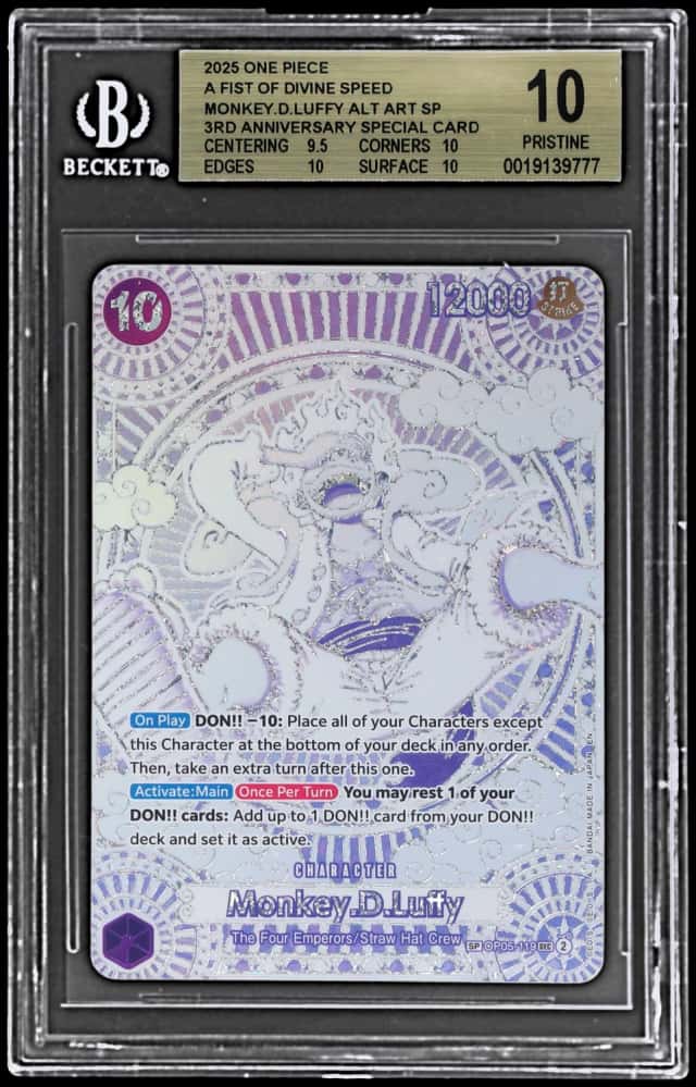 2025 One Piece A Fist of Divine Speed 3rd Anniversary Silver Monkey D. Luffy #OP05-119