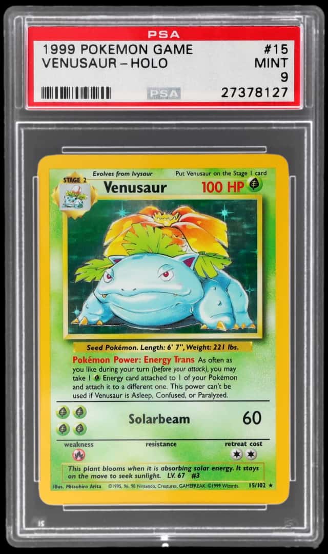 1999 Pokemon Base Set Holo Venusaur #15