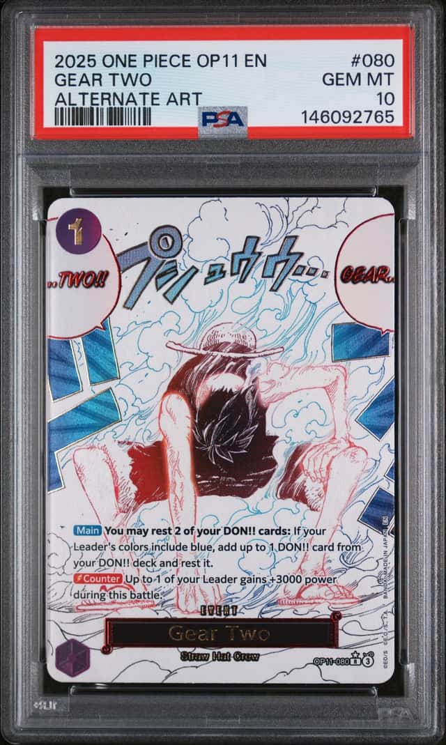 2025 One Piece A Fist of Divine Speed Alternate Art Gear Two #OP11-080
