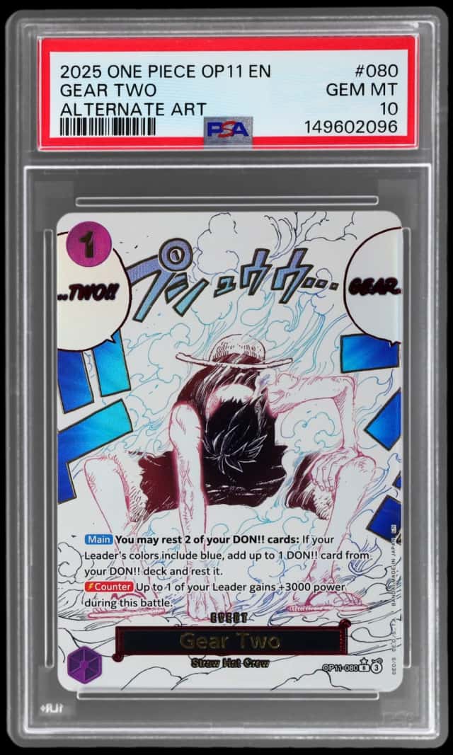 2025 One Piece A Fist of Divine Speed Alternate Art Gear Two #OP11-080