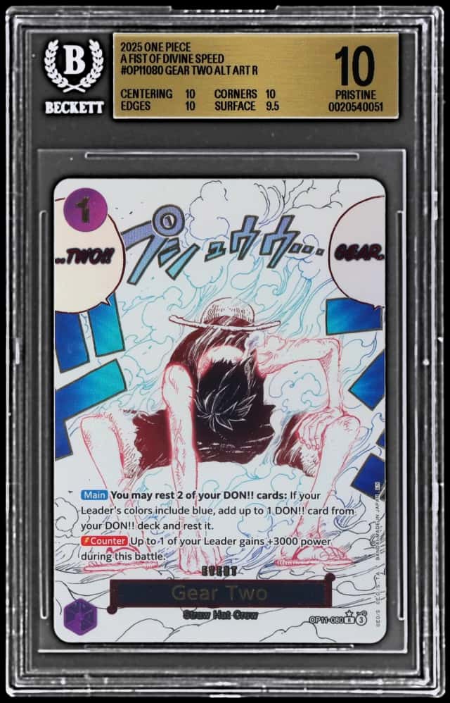 2025 One Piece A Fist of Divine Speed Alternate Art Gear Two #OP11-080