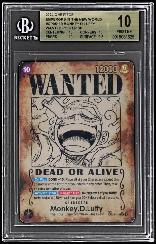 2024 One Piece Emperors In New World Wanted Alternate Art Monkey D Luffy #OP05119
