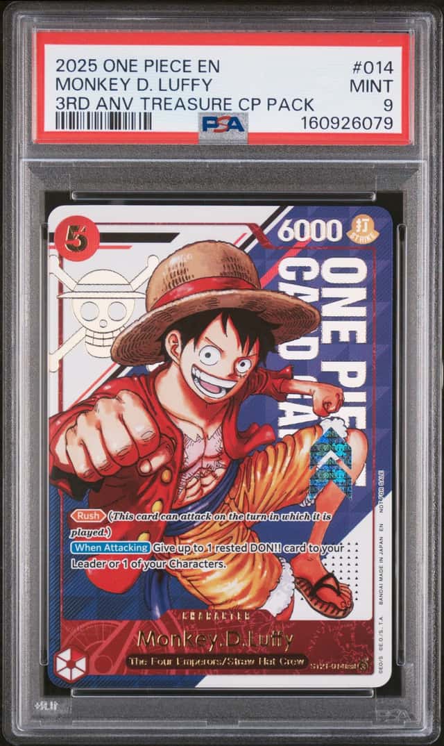 2025 One Piece 3rd Anniversary Treasure Campaign Pack Monkey D. Luffy #ST21014
