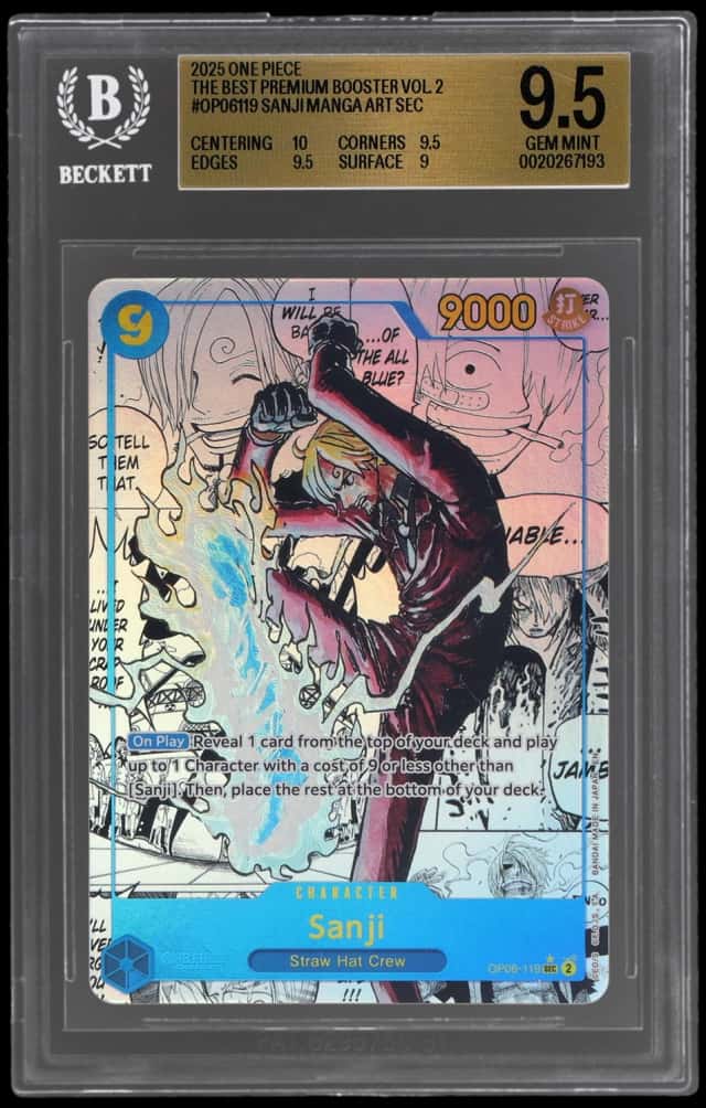 2025 One Piece Premium Booster the Best Manga Alternate Art Sanji #OP06119