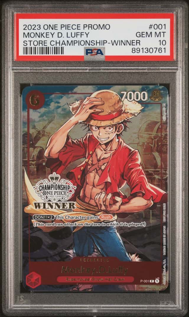 2023 One Piece Promo Store Championship Winner Monkey D. Luffy #P-001