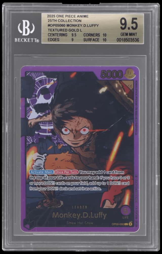 2025 One Piece Anime 25th Collection Textured Gold Leader Monkey D. Luffy #OP05060