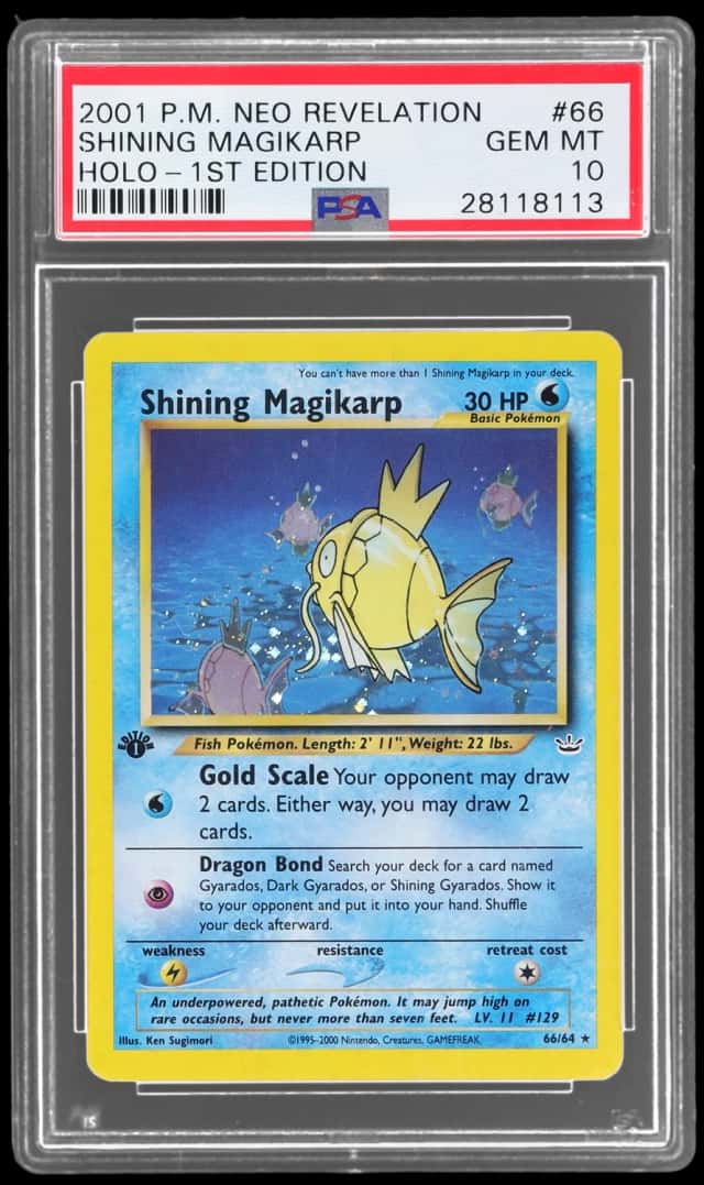 2001 Pokemon Neo Revelation 1st Edition Holo Shining Magikarp #66
