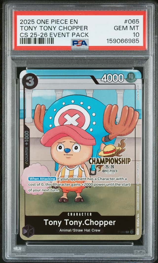 2025 One Piece Promo Championship Event Pack Tony Tony Chopper #P-065