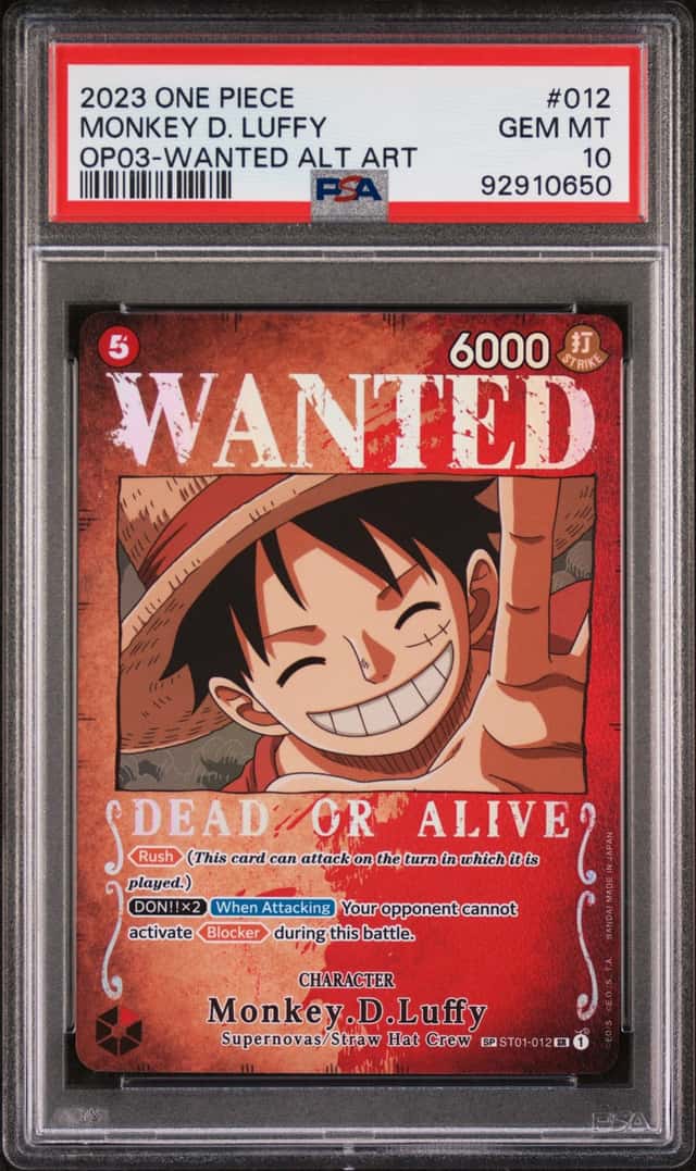 2023 One Piece Pillars of Strength Wanted Alternate Art Monkey D. Luffy #ST01-012