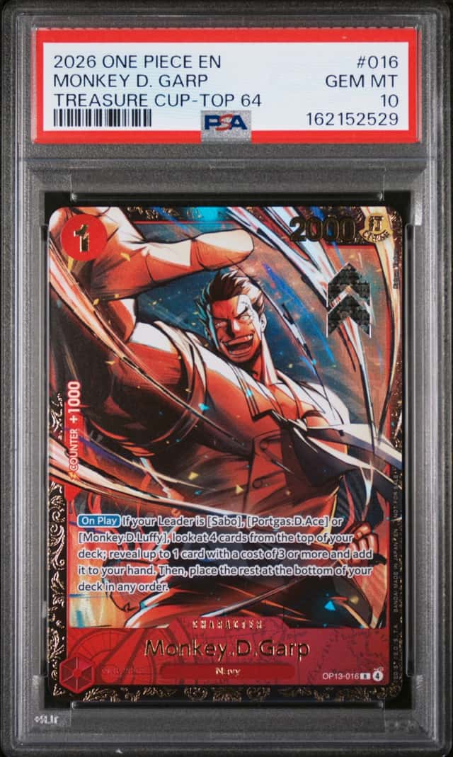 2026 One Piece Promo Treasure Cup March Top 64 Monkey D. Garp #OP13-016