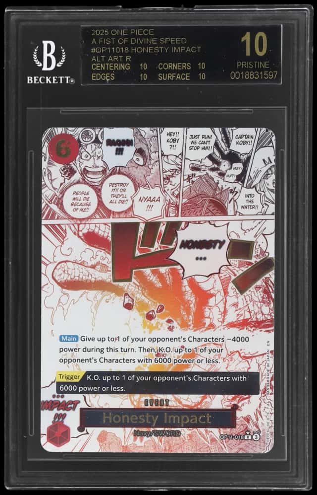 2025 One Piece A Fist of Divine Speed Alternate Art Honesty Impact #OP11018