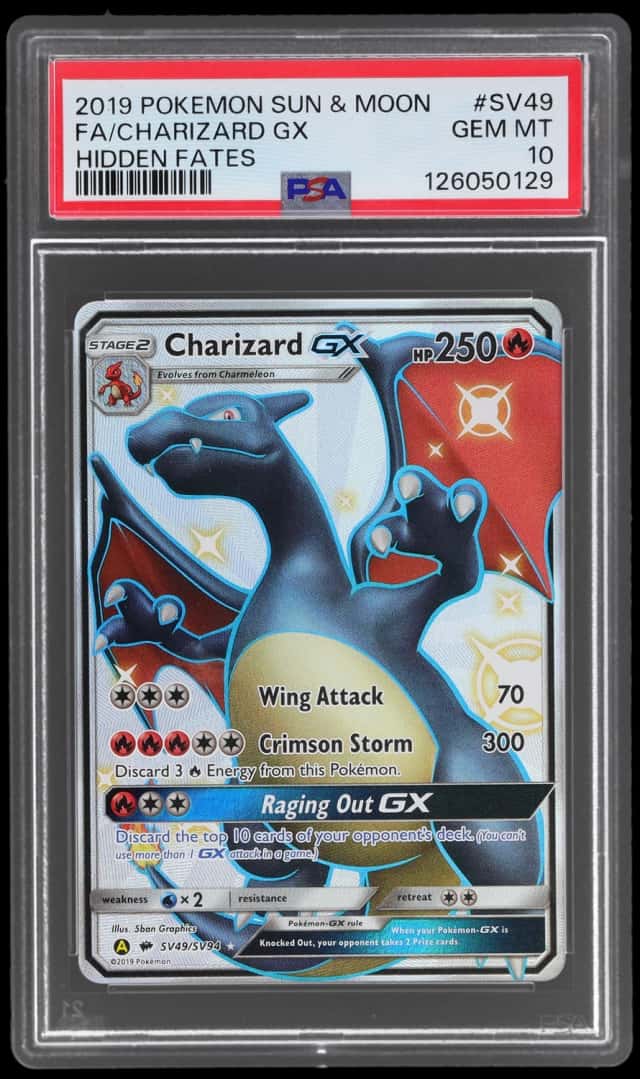 2019 Pokemon Sun and Moon Hidden Fates Shiny Vault Charizard Gx #SV49