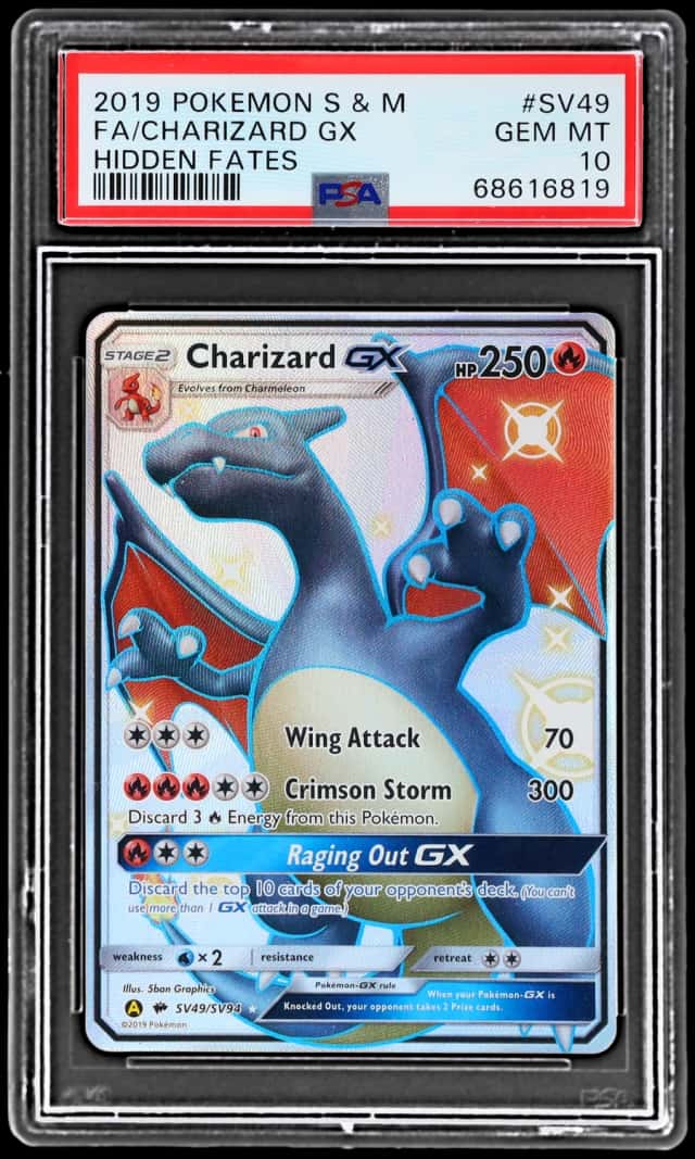 2019 Pokemon Sun and Moon Hidden Fates Shiny Vault Charizard Gx #SV49