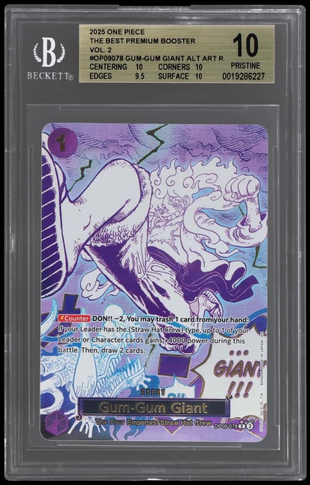 2025 One Piece the Best Premium Booster Volume 2 Alternate Art Gum Gum Giant #OP09-078