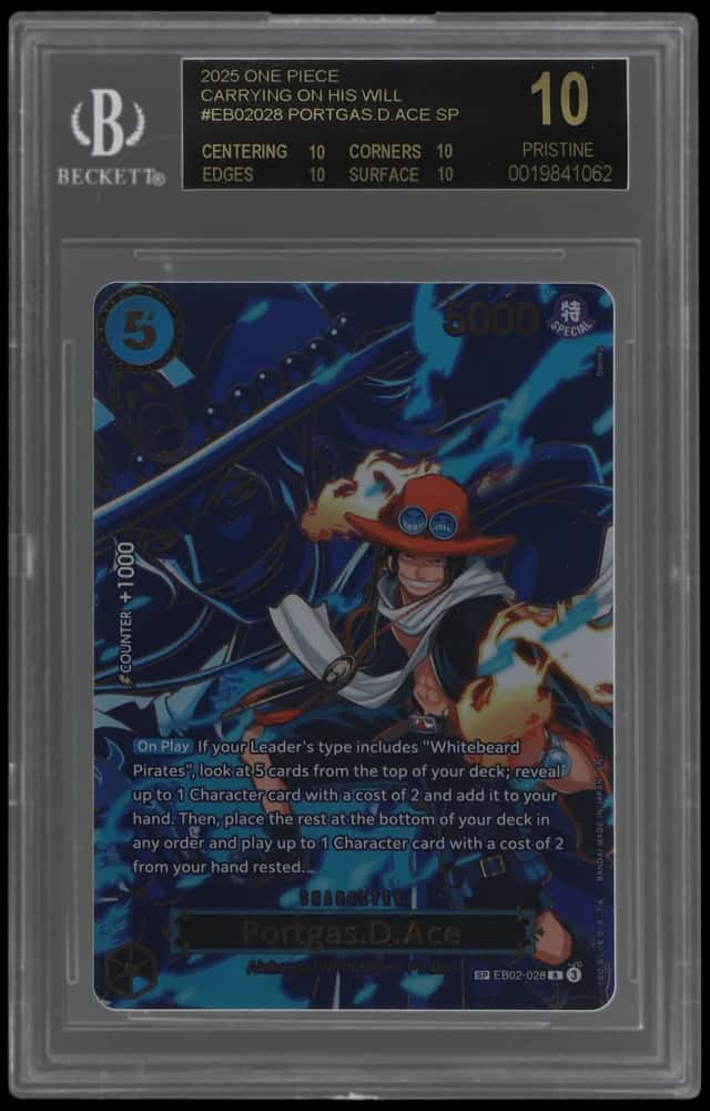 2025 One Piece Carrying On His Will Special Alternate Art Portgas D. Ace #EB02-028
