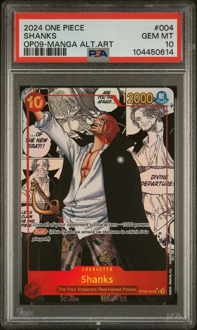 2024 One Piece Emperors In the New World Manga Alternate Art Shanks #OP09-004