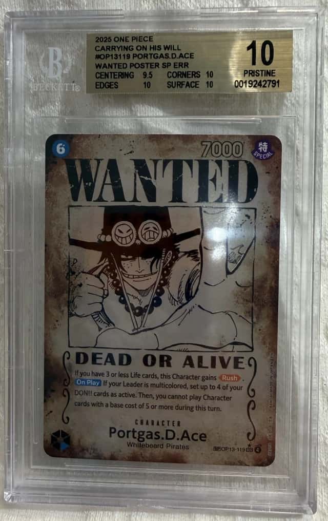 Portgas.D.Ace WANTED POSTER SP ERR/("[On Play] If your..."