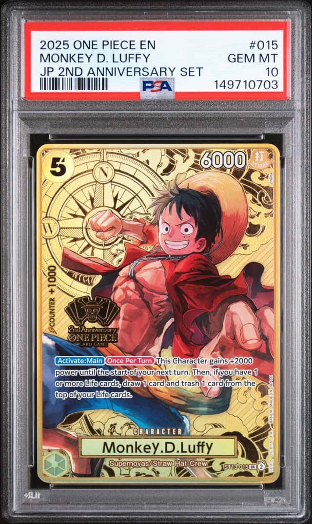 2025 One Piece Promo Japanese 2nd Anniversary Set Monkey D. Luffy #ST13015