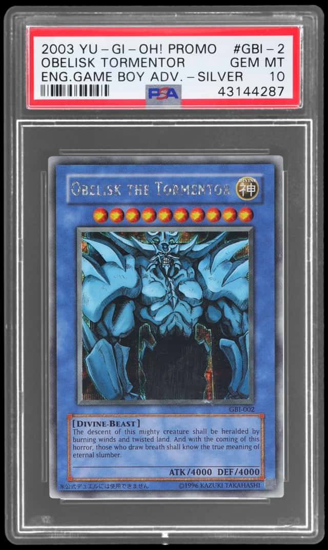 2003 Yu-Gi-Oh Duel Monsters International Worldwide Edition Promo Secret Rare Obelisk the Tormentor #GBI002