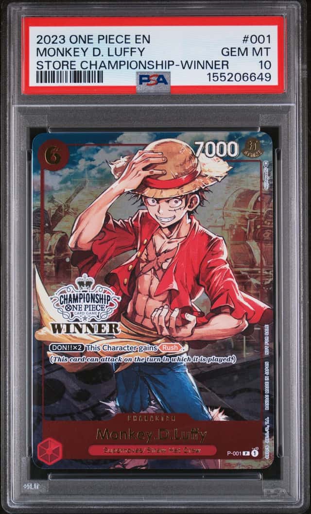 2023 One Piece Promo Store Championship Winner Monkey D. Luffy #P-001