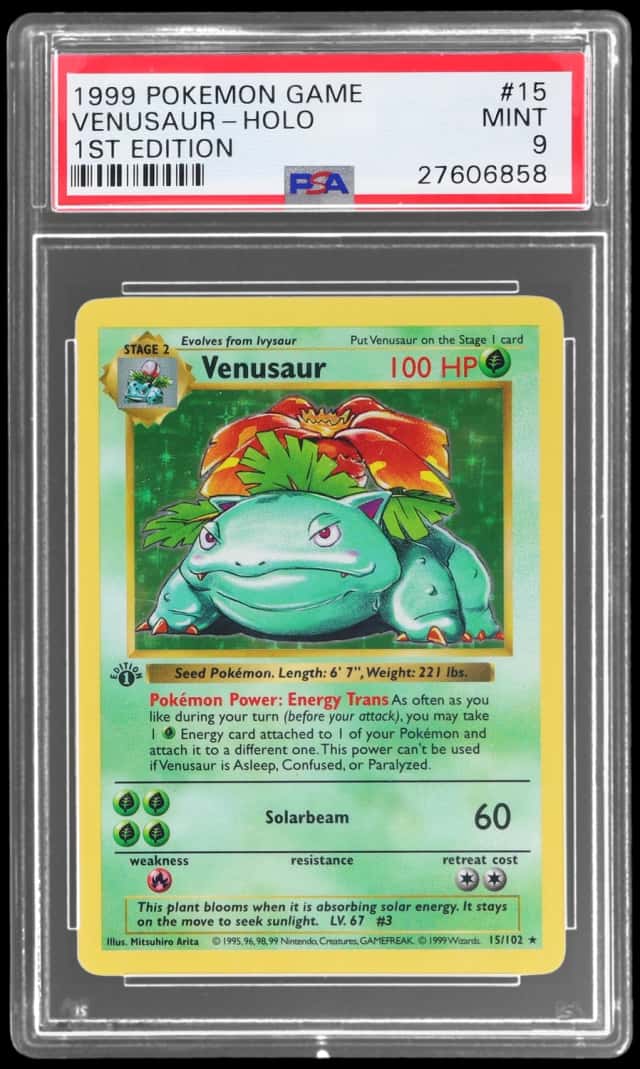 1999 Pokemon Base Set 1st Edition Holo Venusaur #15