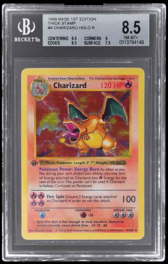 1999 Pokemon Base Thick Stamp 1st Edition Holo Charizard #4