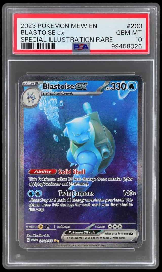 2023 Pokemon Scarlet and Violet 151 Special Illustration Rare Blastoise Ex #200