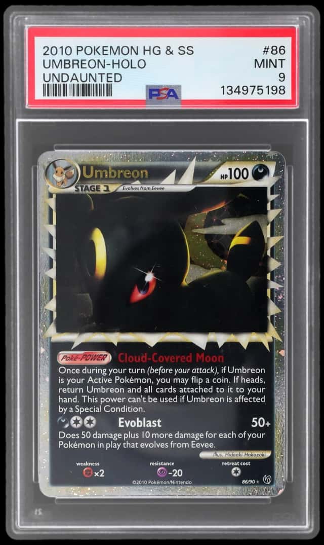 2010 Pokemon Heartgold and Soulsilver Undaunted Holo Umbreon #86