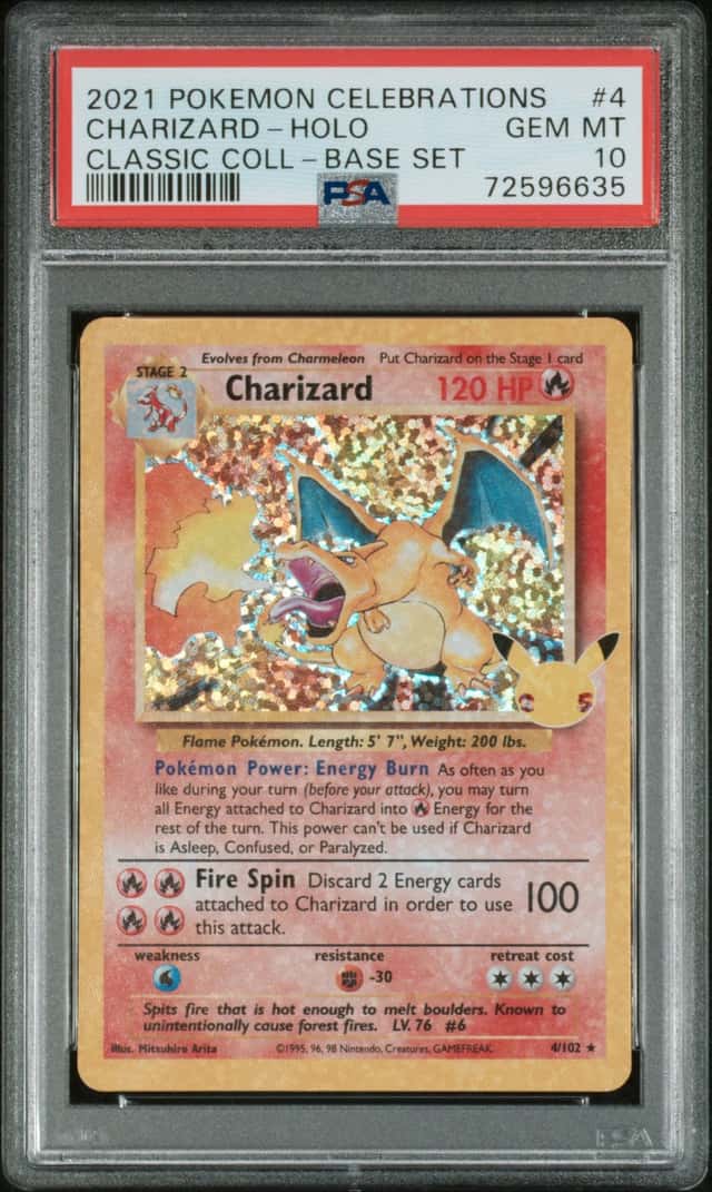 2021 Pokemon Sword and Shield Celebrations Classic Collection Base Set Holo Charizard #4