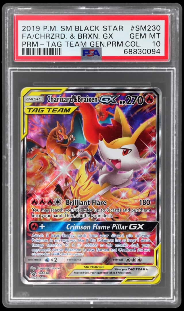 2019 Pokemon Sun and Moon Tag Team Generations Premium Collection Braixen/Charizard Gx #SM230