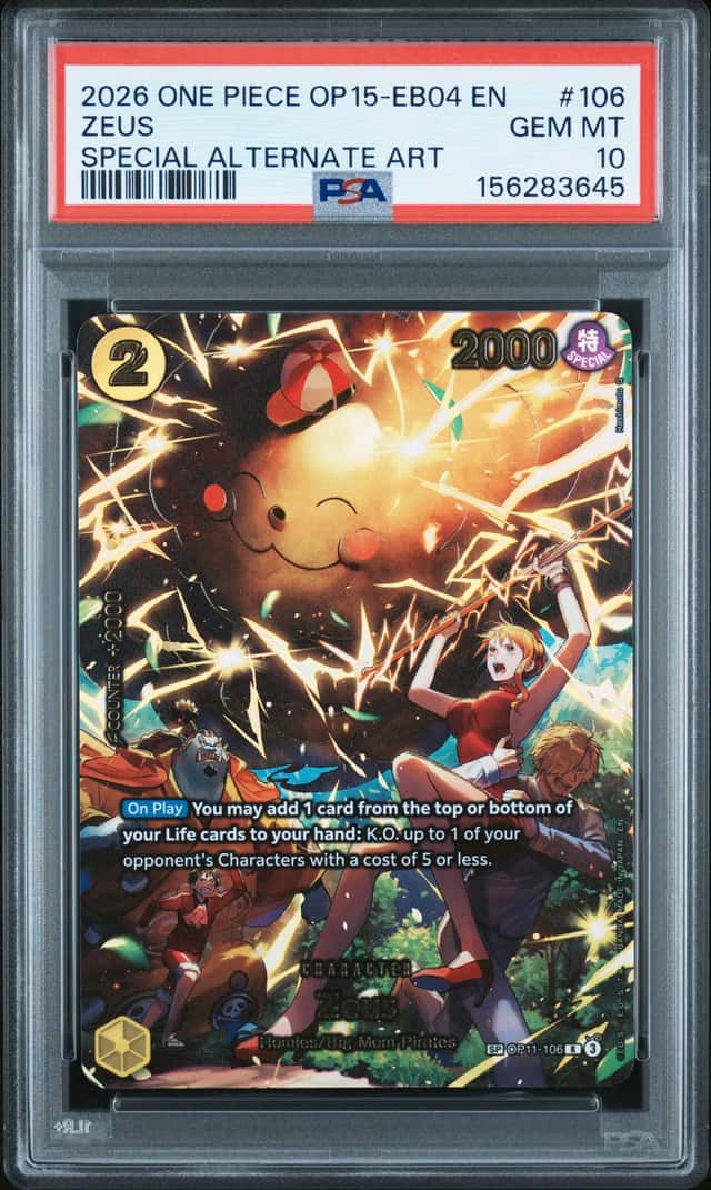2026 One Piece Adventures On Kami's Island Special Alternate Art Zeus #OP11106
