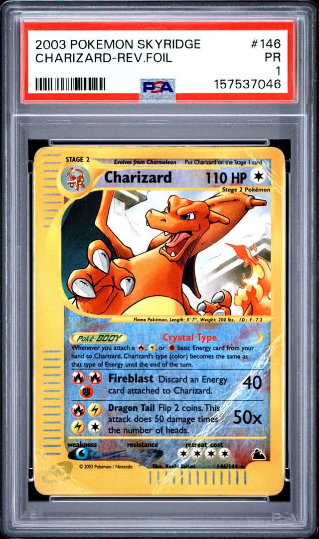 2003 Pokemon Skyridge Reverse Holo Charizard #146