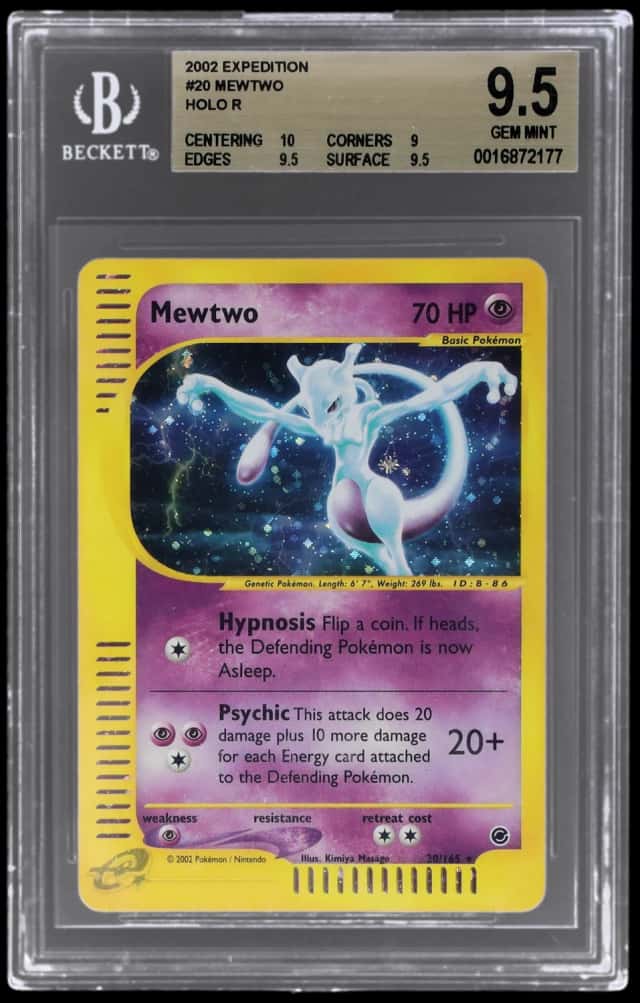 2002 Pokemon Expedition Holo Mewtwo #20