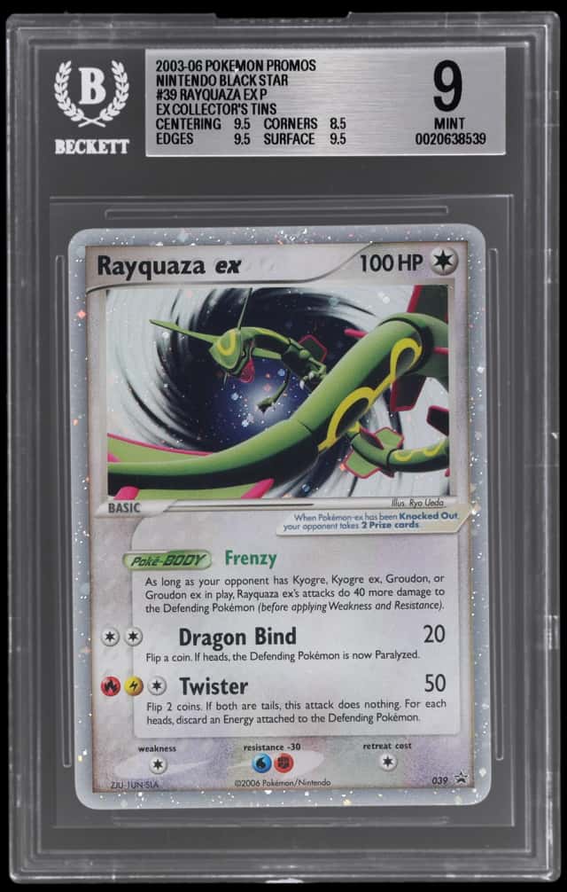 2006 Pokemon Nintendo Black Star Promos Ex Collector's Tin Rayquaza Ex #039