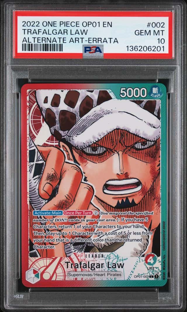 2022 One Piece Romance Dawn Alternate Art Errata Trafalgar Law #2
