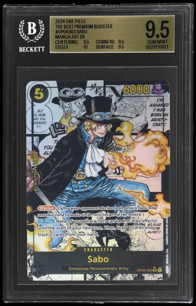 2024 One Piece Premium Booster Manga Alternate Art Sabo #OP04-083