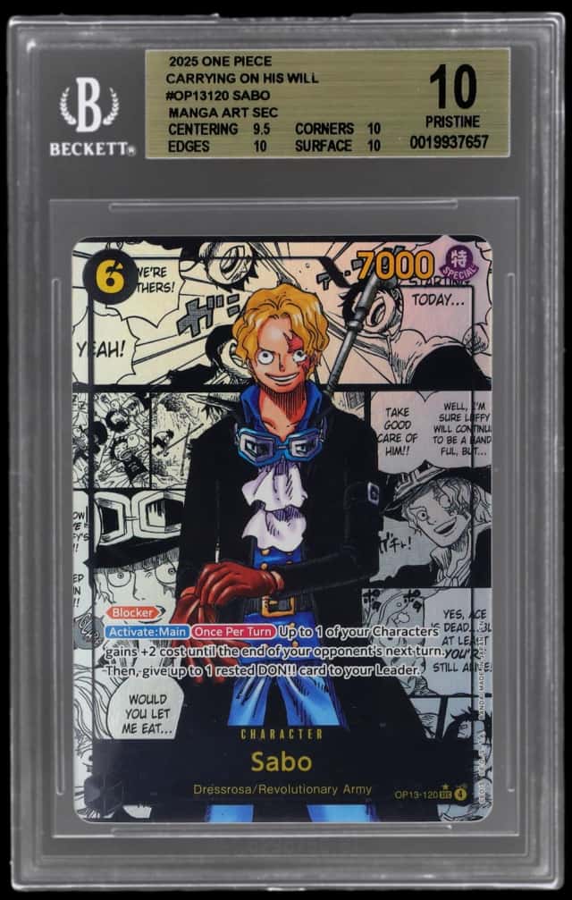 2025 One Piece Carrying On His Will Manga Alternate Art Sabo #OP13-120