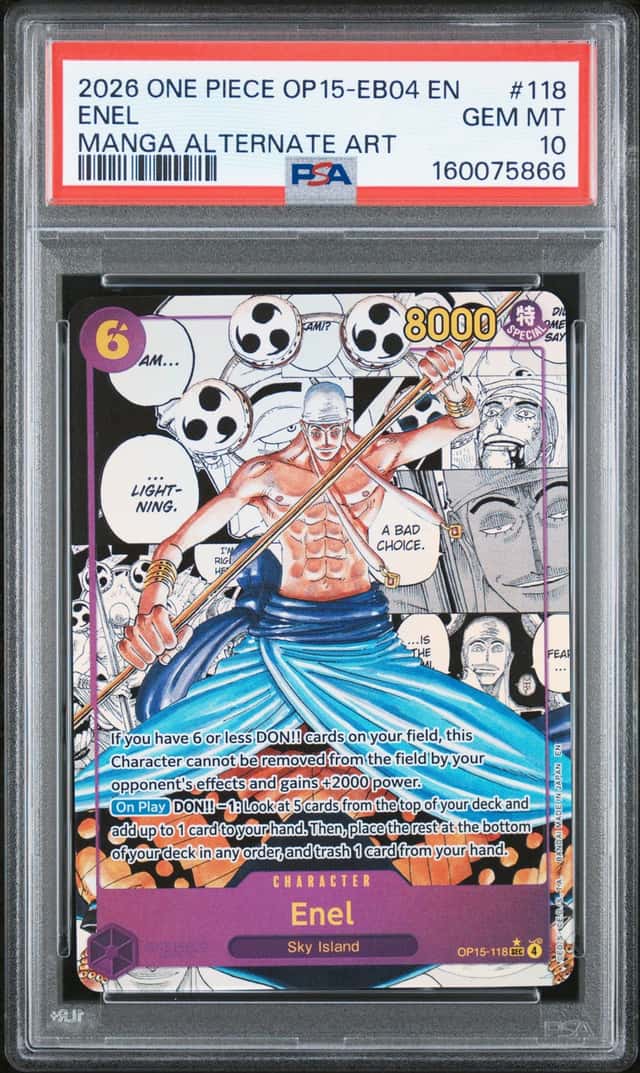 2026 One Piece Adventure On Kami's Island Manga Alternate Art Enel #OP15-118