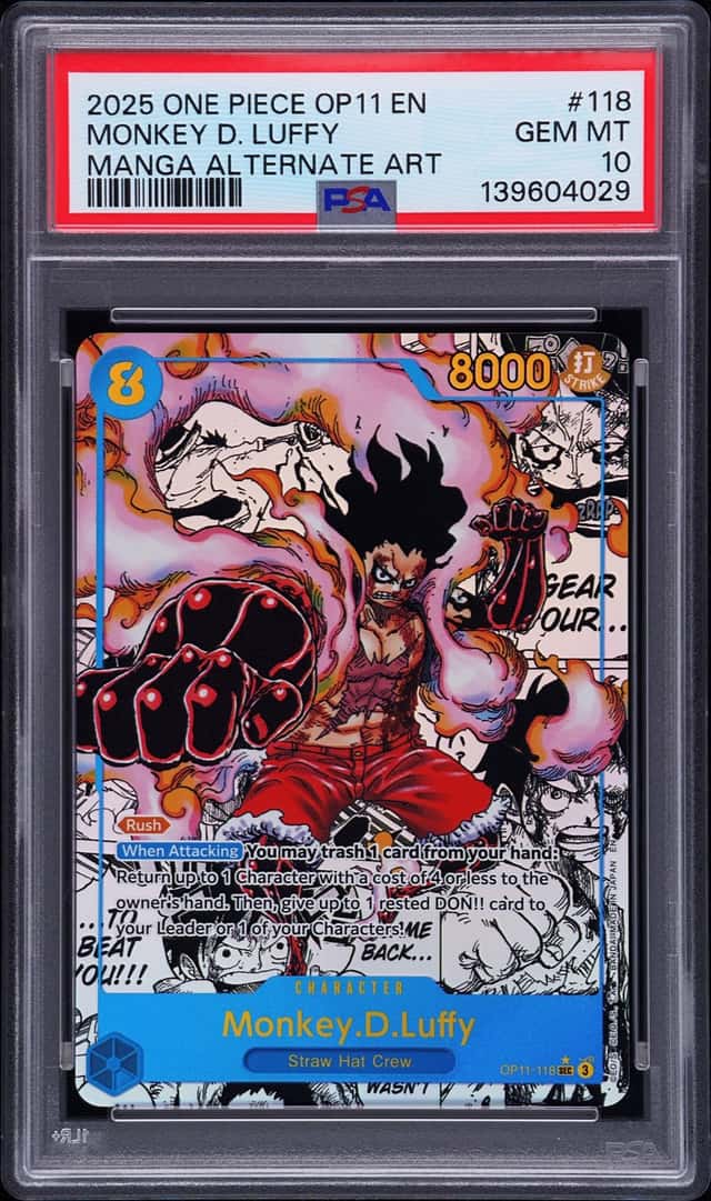2025 One Piece A Fist of Divine Speed Manga Alternate Art Monkey D. Luffy #OP11118